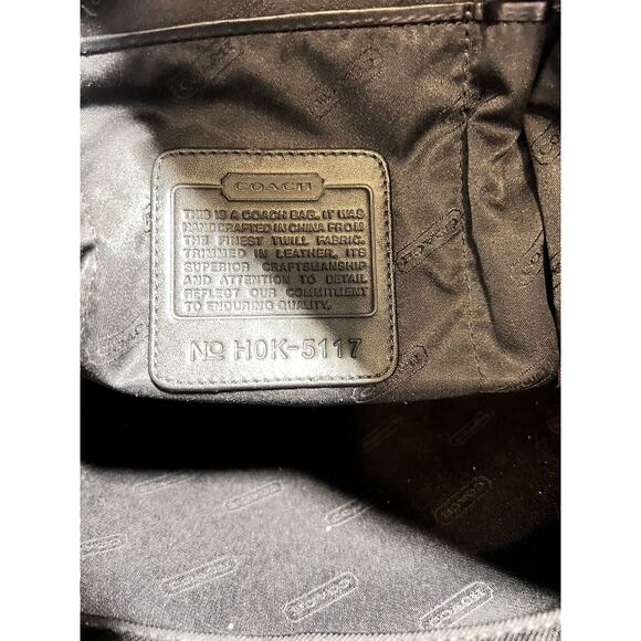 Coach EUC Black Mercer 5117 Twill Leather Trim Padded Laptop Bag Tote - Picture 4 of 6